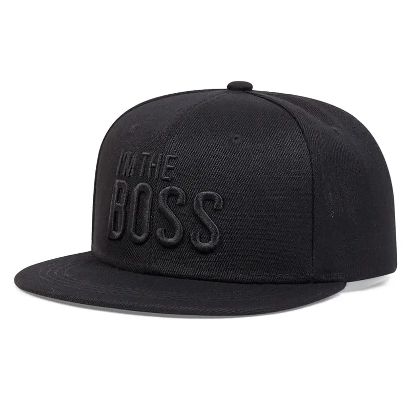 Baseball caps Unisex I 'M THE BOSS Letter Embroidery Hip-hop Hats Outdoor Adjustable Casual Baseball Caps Sunscreen Hat