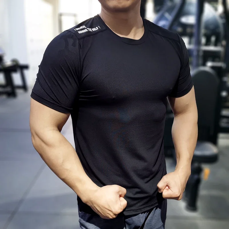 

Sports T-shirt Men's Short-sleeved Quick-drying Clothes Summer Sweat-absorbing Breathable Training Running Gym Fitness Clothes