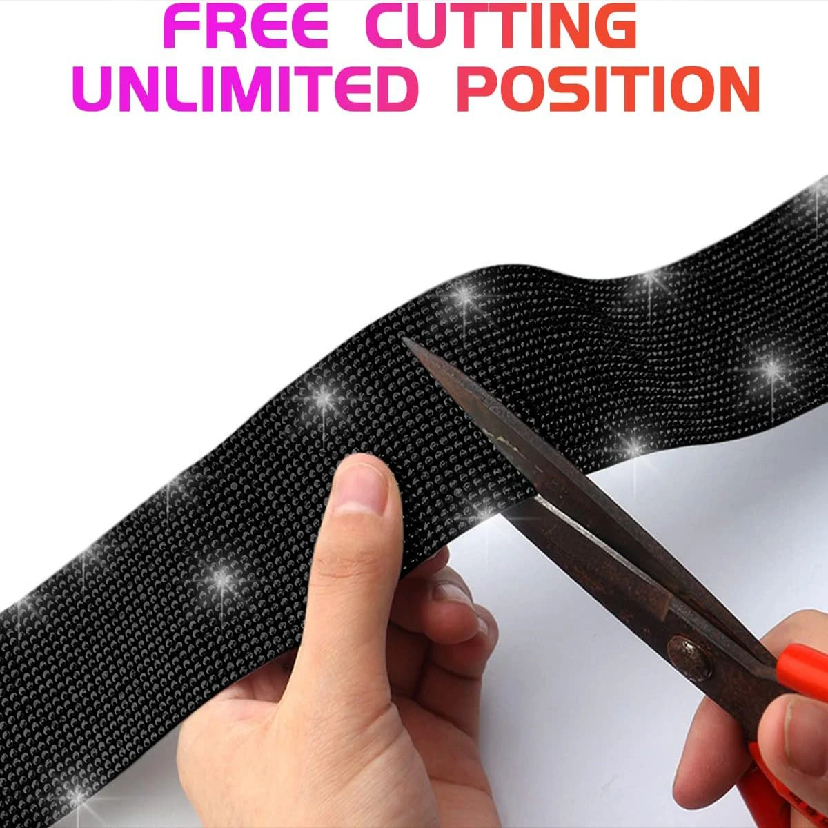 Fashion Bling Car Door Edge Sill Protector Strip - Sleek and Shiny Scratch Guard