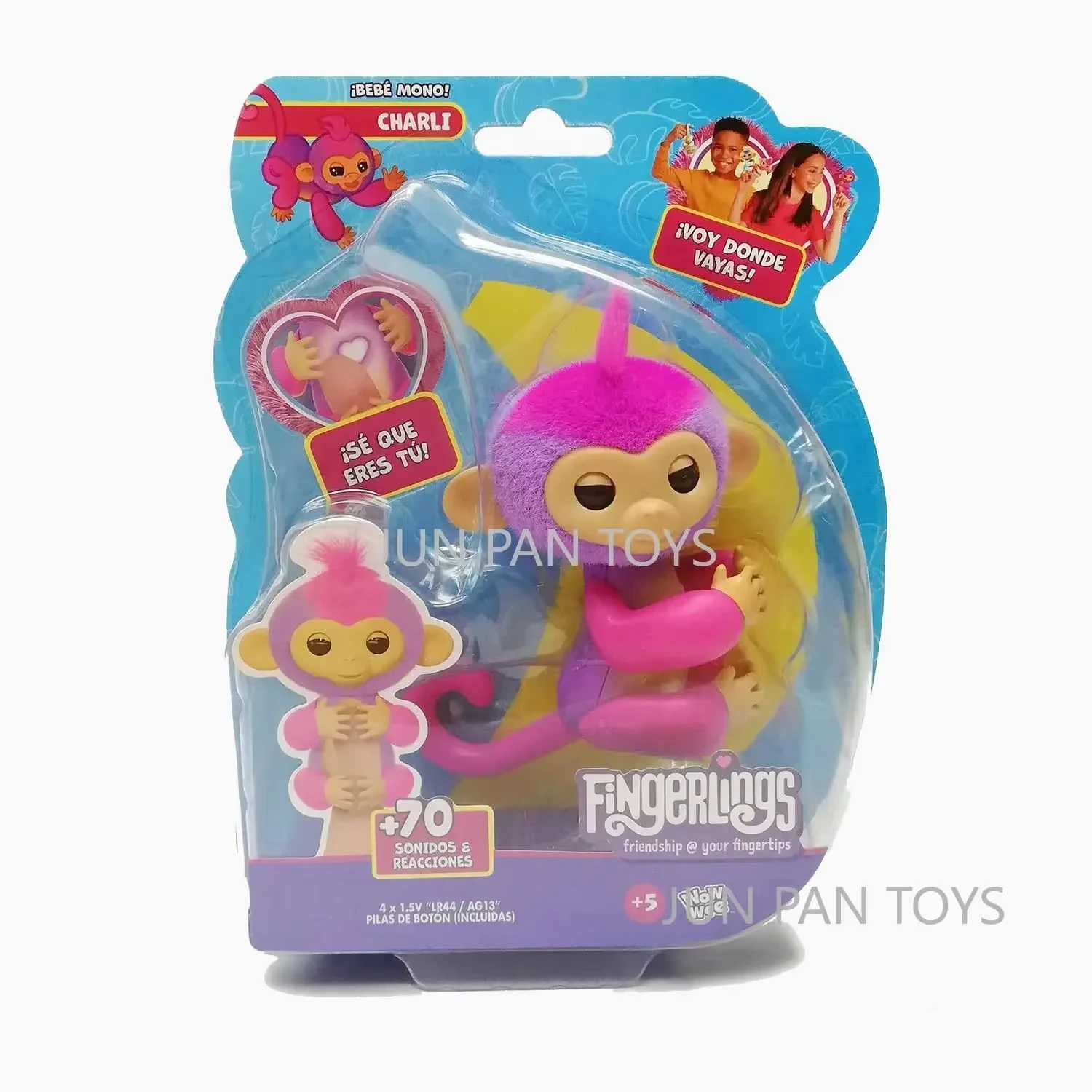 thumbnail image 1 of Figuras de acción de monos interactivos originales para bebés Fingerlings, monos con punta de dedo, mascotas electrónicas inteligentes, juguetes de regalo para niñas y niños, 1 of 5