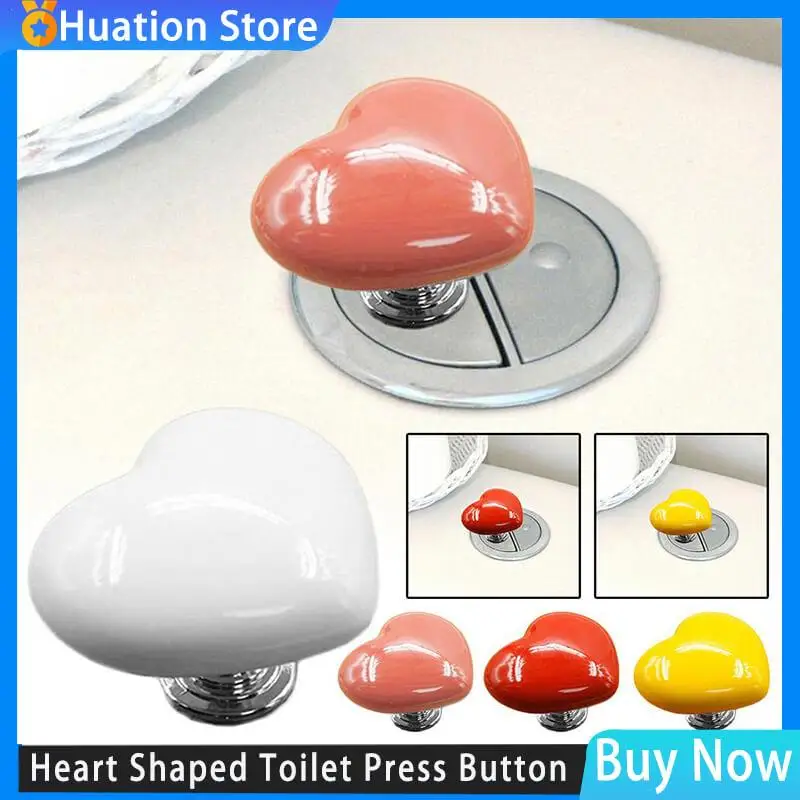 UtySty 4 Pack Toilet Press Button Heart Shape Decoration Toilet Tank Flush Valve Water Sticky Push Handle Nail Protector Auxiliary Presser For Water Saving Manicure Savor WC Bathroom Gadgets Decor - View #11