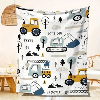 Boy's Excavator Print Blanket 1