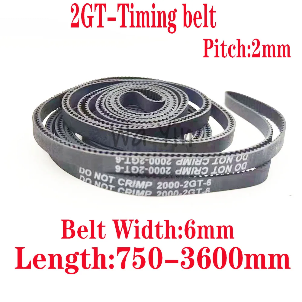 

2GT Ring Closed Loop Belt With Circular Tooth Width Of 6mm Rubber Belt Circumference Of 750-3600mm 3D Printer Synchronous Belt