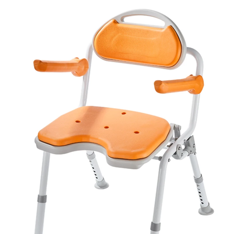 

Bathroom non perforated toilet stool foldable shower chair non slip shower chair stroke hemiplegic elderly shower chair