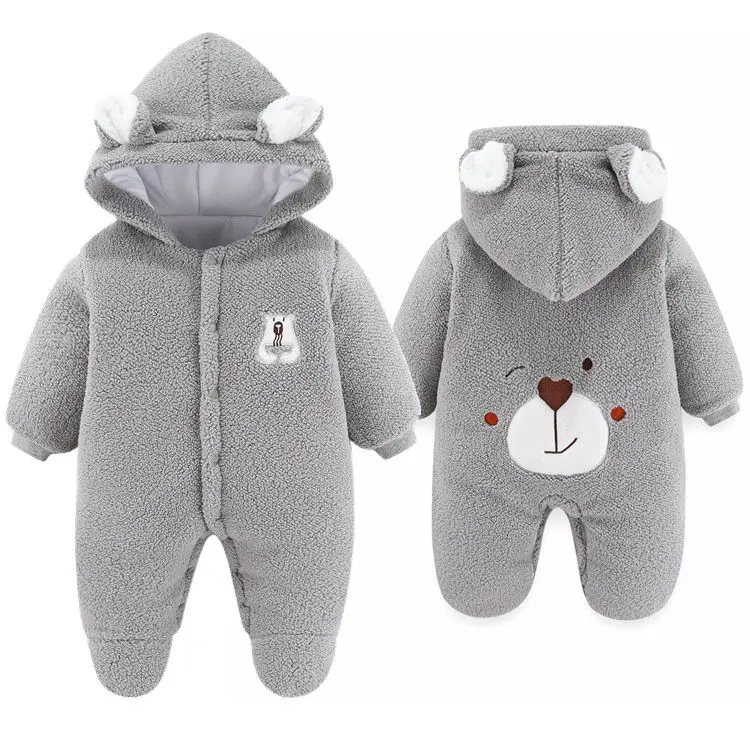 

Baby clothing Boy girls Clothes Cotton Newborn toddler rompers cute Infant bear new born winter Hoodie romper 0-18M