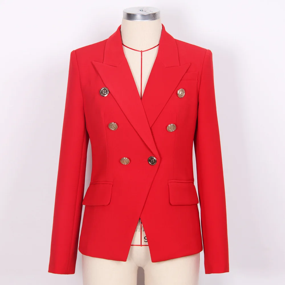 

Autumn And Winter 2022 New Double Row Button Waist Slim Fashion Fashion Classic OL Professional Women's Suit Coat Top