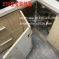 ตะกร้ามุมตู้ปรับได้ 180 องศา สำหรับห้องครัว 270 องศา 360 องศา ตะกร้าหมุนได้ ชั้นวางคู่แบบหมุนได้ ลิตเติ้ลมอนสเตอร์ 3