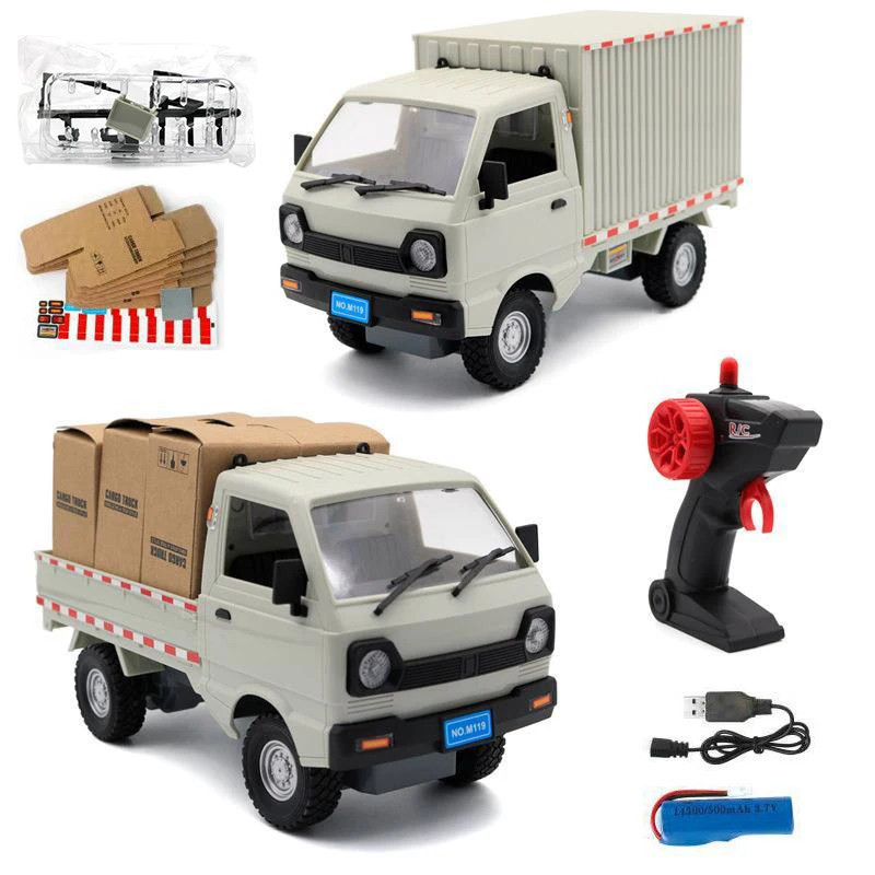 Electric RC Trucks 1/16 4CH Light Haul Cargo Car Simulated Drift Climbing Car With LED Light Remote Control Toys For Boys,rc trucks