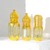 3/6ml Luxury Style Golden Refillable Perfume Bottles Glass Roll-on Essential Oil Bottle Empty Cosmetics Sample Test Container 3