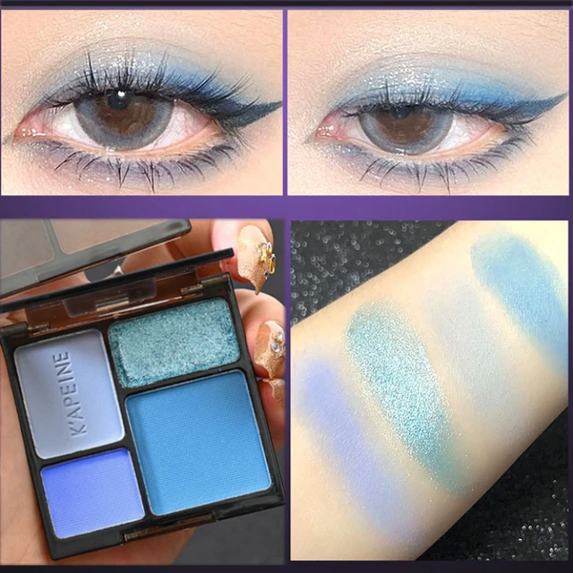 4 Colors Punk Smokey Matte Glitter Eyeshadow: Illuminate Your Eyes with Elegance and Style