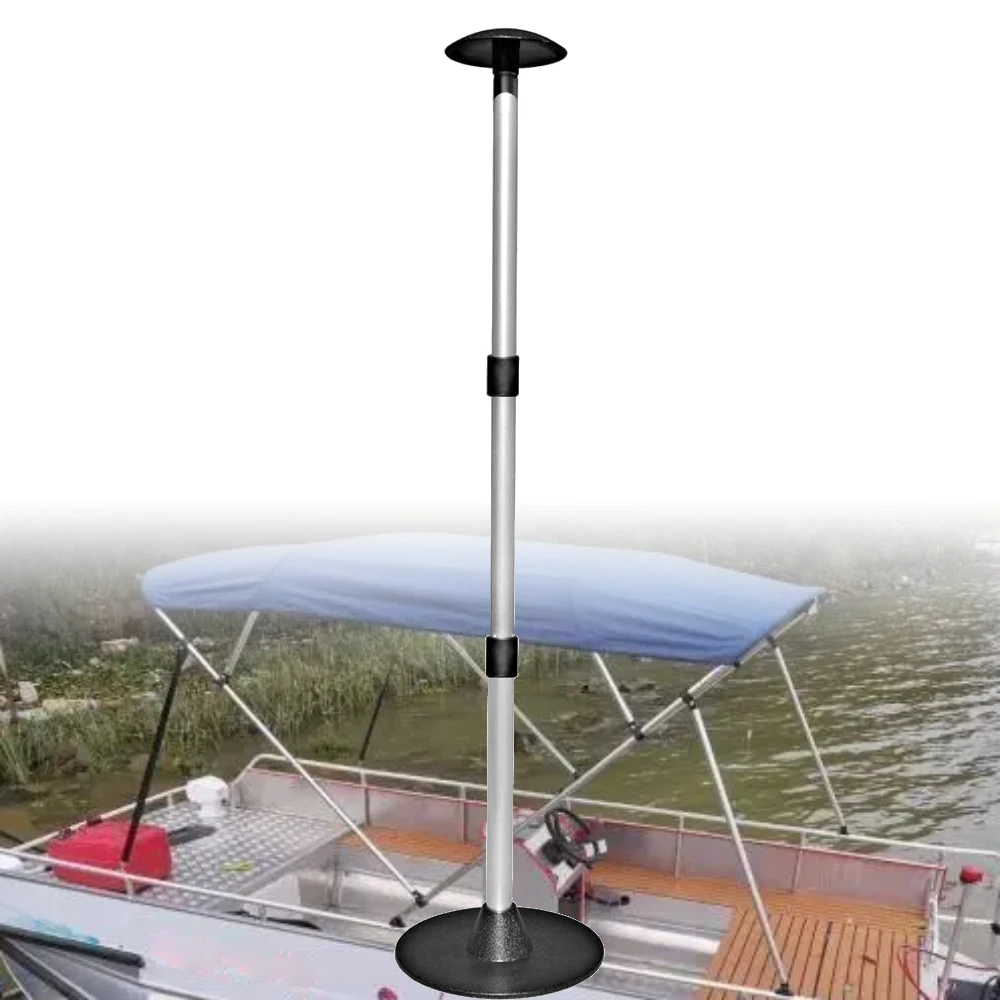 Marine 3 in 1 Aluminum Boat Cover Support Pole Height Adjustable 22" to 54" Inflatable Boat Kayak Canoe Sailboat Accessories