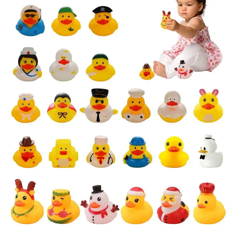 

Christmas Rubber Duck Set Creative 24 Days Of Advent Calendar Countdown Gift Boxes Funny Bath Water Toy Favor for Toddlers
