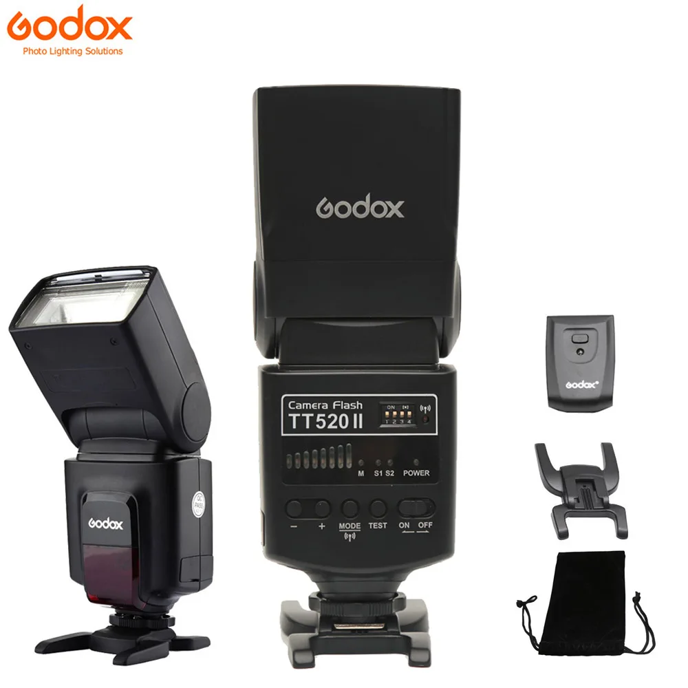 

Godox TT520II Camera Flash With Built-in 433MHz Wireless Signal Suitable For Canon Nikon Pentax Sony Fuji Olympus DSLR Camera