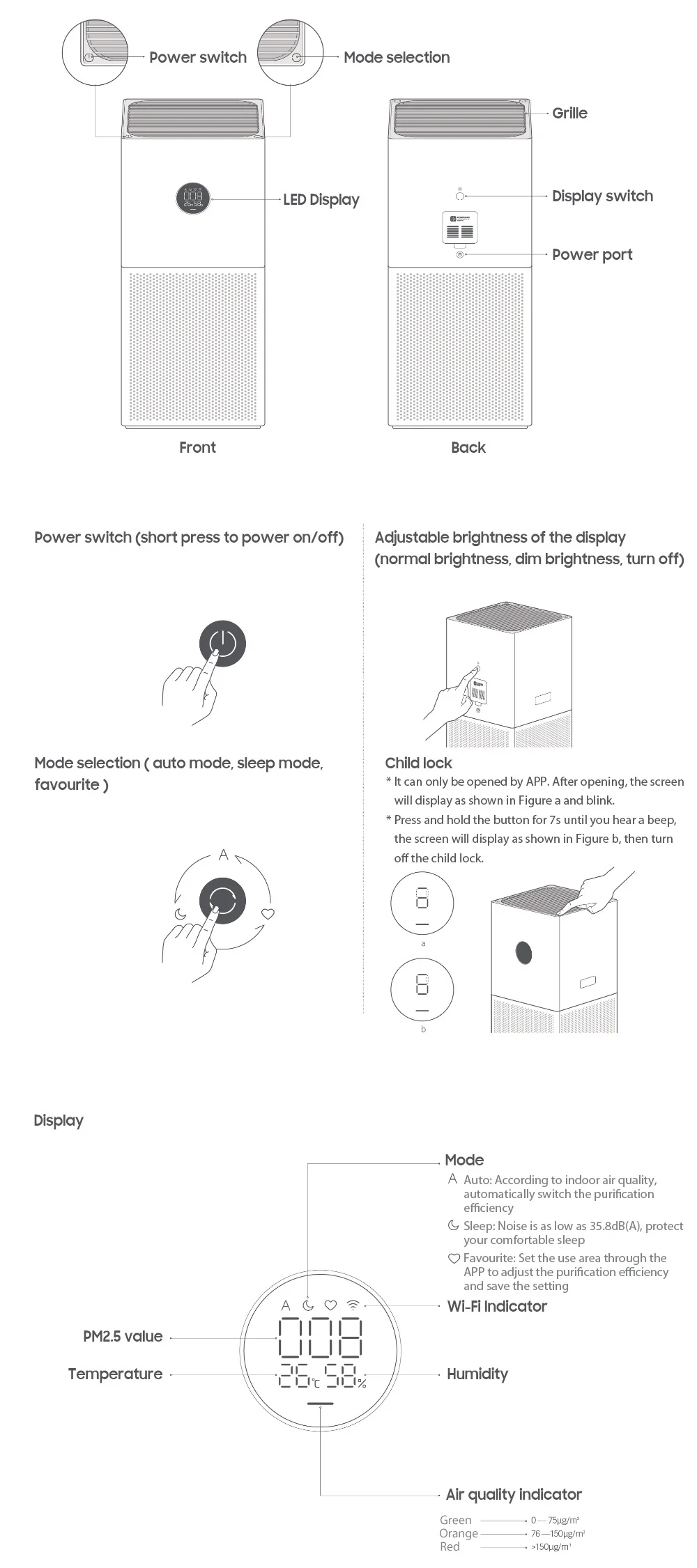 Gadgetoo Xiaomi Smart Air Purifier 4 Lite - White
