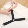 Universal Bed Sheet Holder Adjustable Elastic Fastener Straps Non-Slip Sofa Cover Clips Crisscross Gripper For Mattress Covers 6