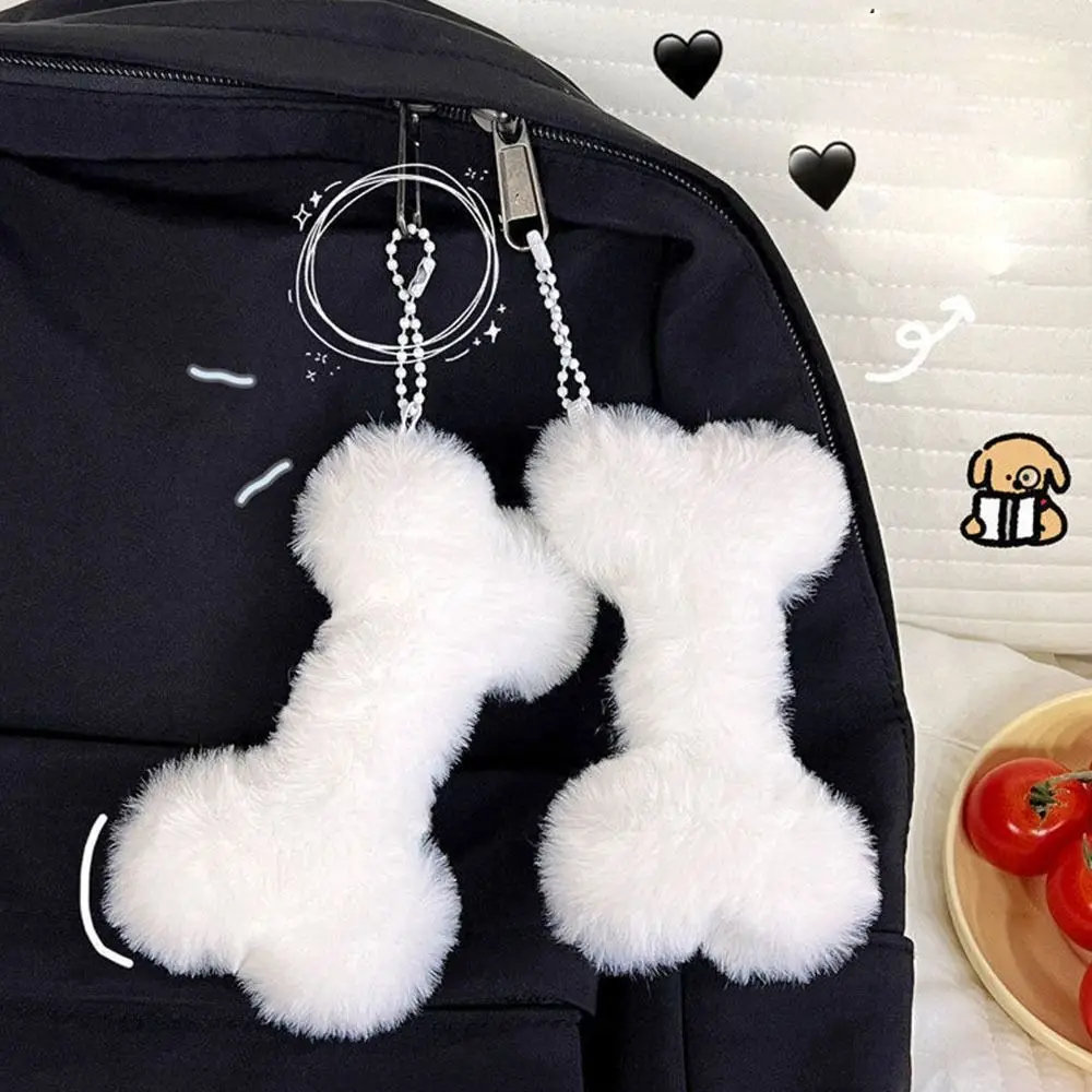 Plush Stuffed Animals Bone Keychain Trend Doll Cartoon Korean Style Bag Pendant Female