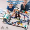 HOGOKIDS Space Roller Coaster Building Toy-888PCS Building Set Features Lift Platform, Satellites, Rocket Buildable  Park