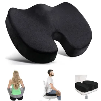 Coussin de siège de voyage en mousse à mémoire de forme, oreiller en forme de U pour chaise, voiture, bureau, soutien des hanches, Massage, oreiller orthopédique 1