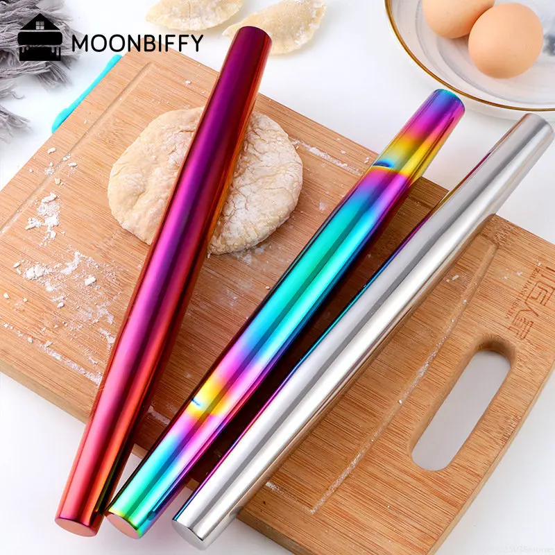 Easy Dough Roller Pin Stainless Steel One-Handed Labor-Saving Cake Pie  Noodles Rolling Pin Sticks Roller Baking Kitchen Tools - AliExpress