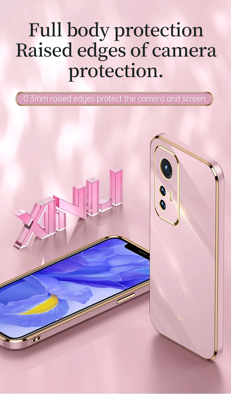 För Xiaomi mi 12 Pro Fodral Cover Mjuk TPU Fodral För Xiaomi mi 12 Pro Anti-fall Anti-fingeravtryck kameraskydd_voghion.com