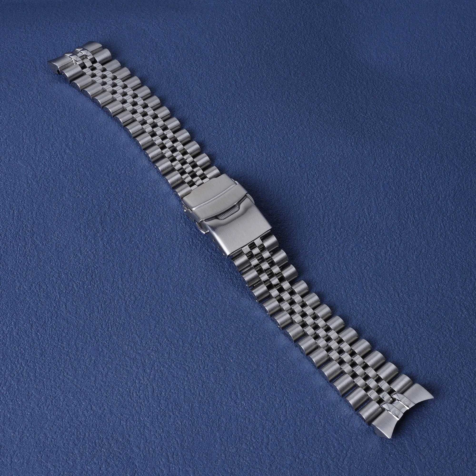 Bracelet de montre Jubilee en argent en acier inoxydable, style de luxe SION L Bracelets solides à extrémité incurvée pour RA-AA0002L ORIENT MAKO de 22mm