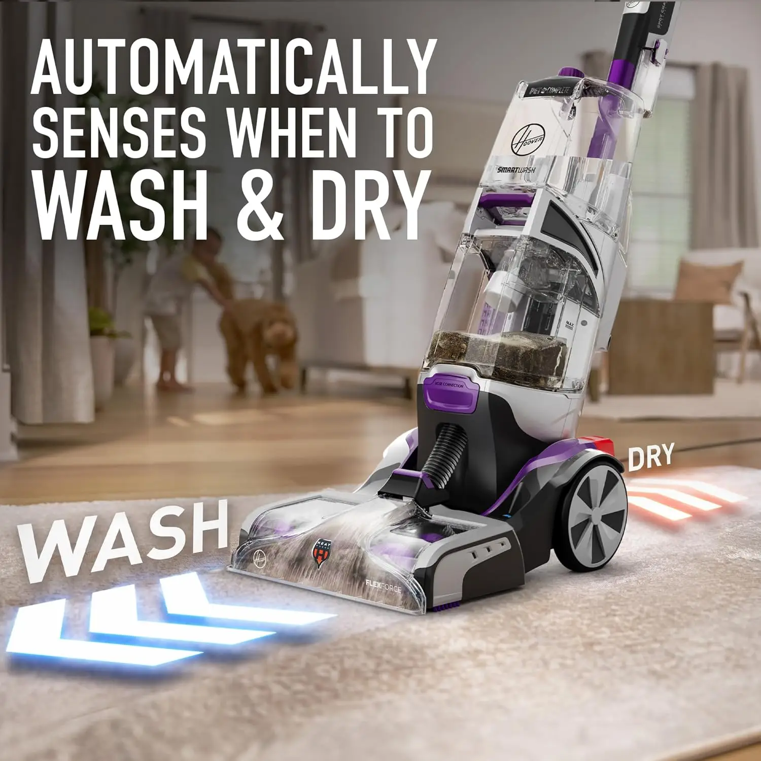 Pet Automatic Carpet Cleaner Machine with Spot Chaser Wand, Deep Cleaning Shampooer, Carpet Deodorizer and Pet 2