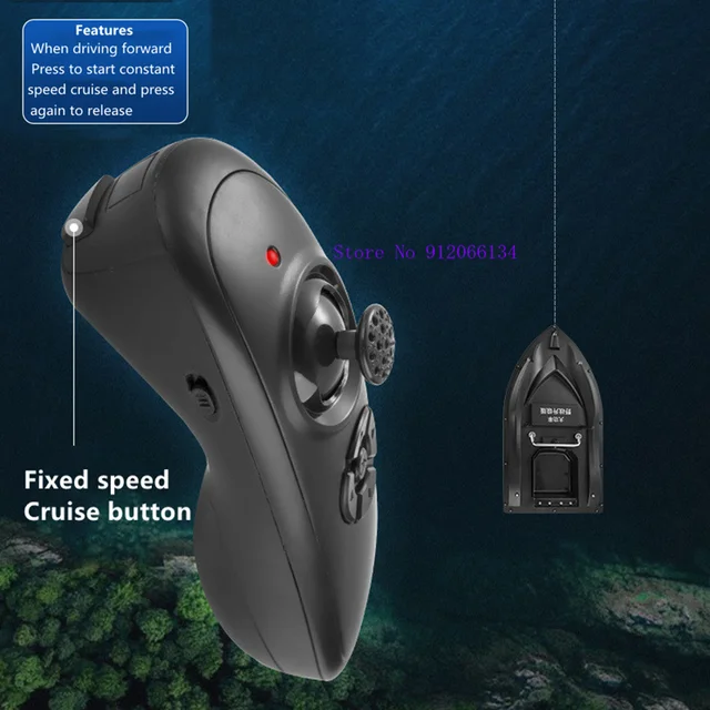 Waterproof Big Power 8Hoour Life Fixed Speed Cruise Smart RC Bait Boat 2KG 500M 5 Night Lights Remote Control Smart Fishing Boat 4