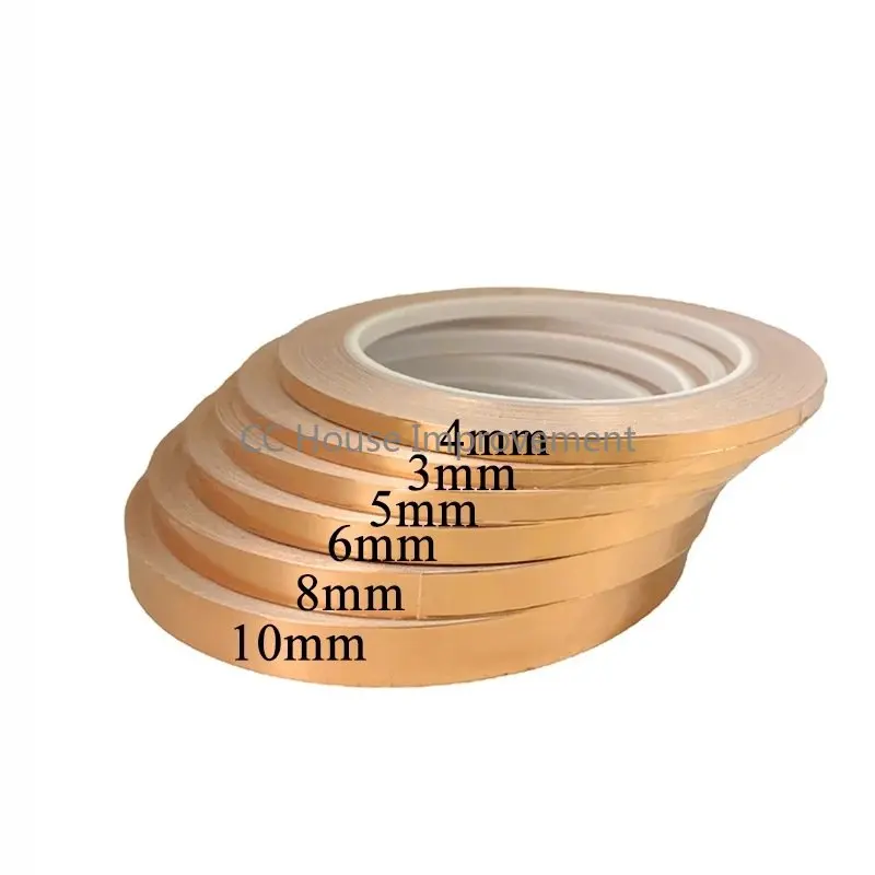 10M 25M Copper Foil Tape Single Side Conductive Shielding Tape Snail Stain Glass Home Appliance DIY copper foil tape