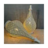 Moroccan Style Metal Table Lamp Battery Powered Cordless Lamp with Fairy Lights Bulb for Christmas Room A 3