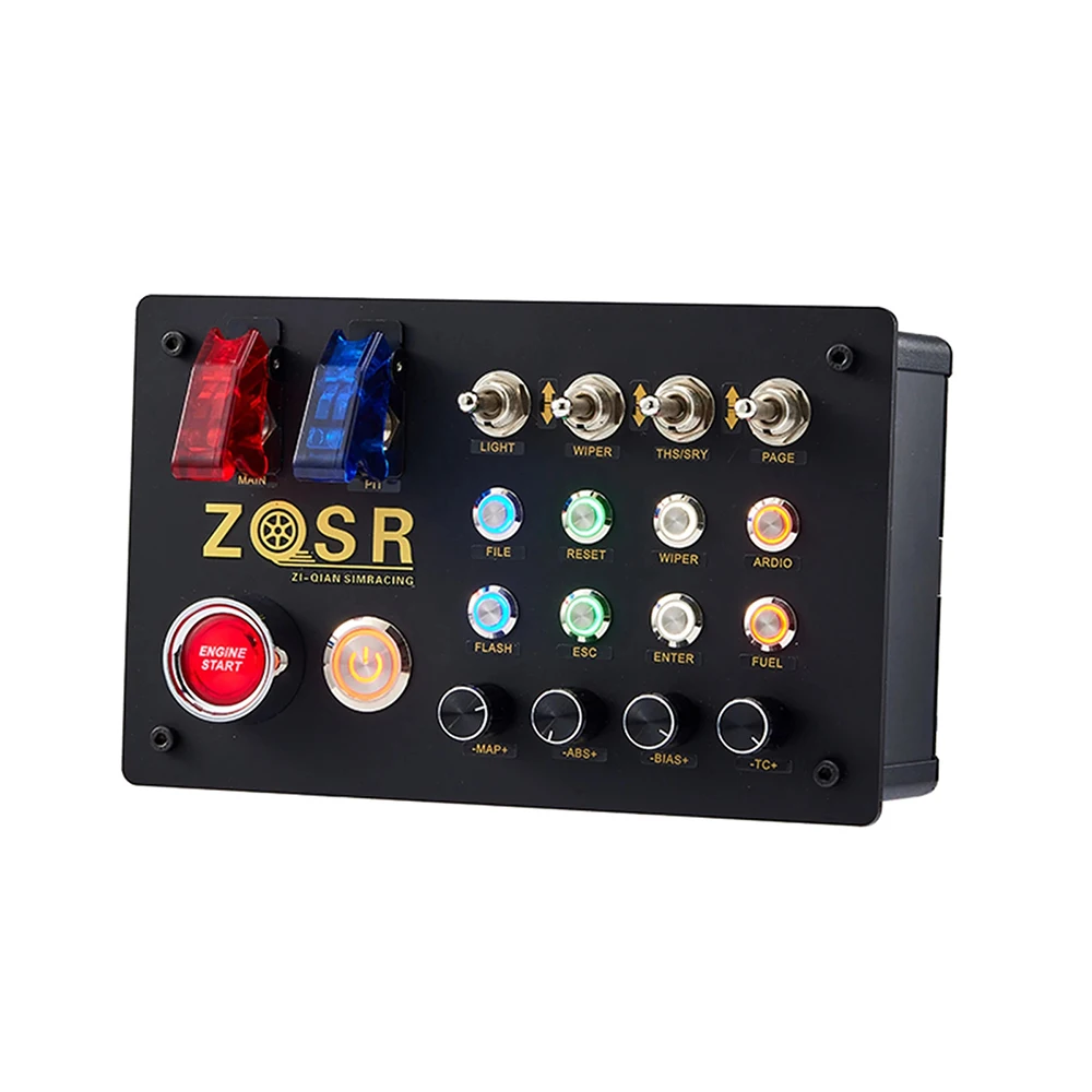 ZQSR PC USB 레이싱 카 시뮬레이션 중앙 컨트롤 박스, Fanatec Thrustmaster Simdid용 다기능 컨트롤 버튼 박스