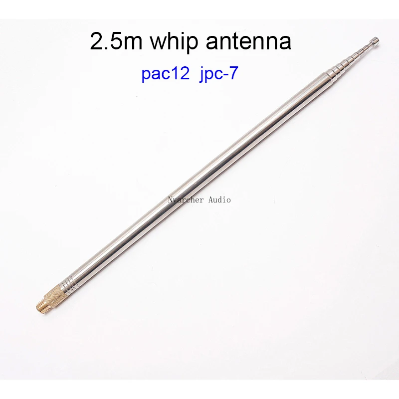 304 Stainless Steel 2.5m Whip Antenna For Pac-12 JPC-7 Portable Short Wave