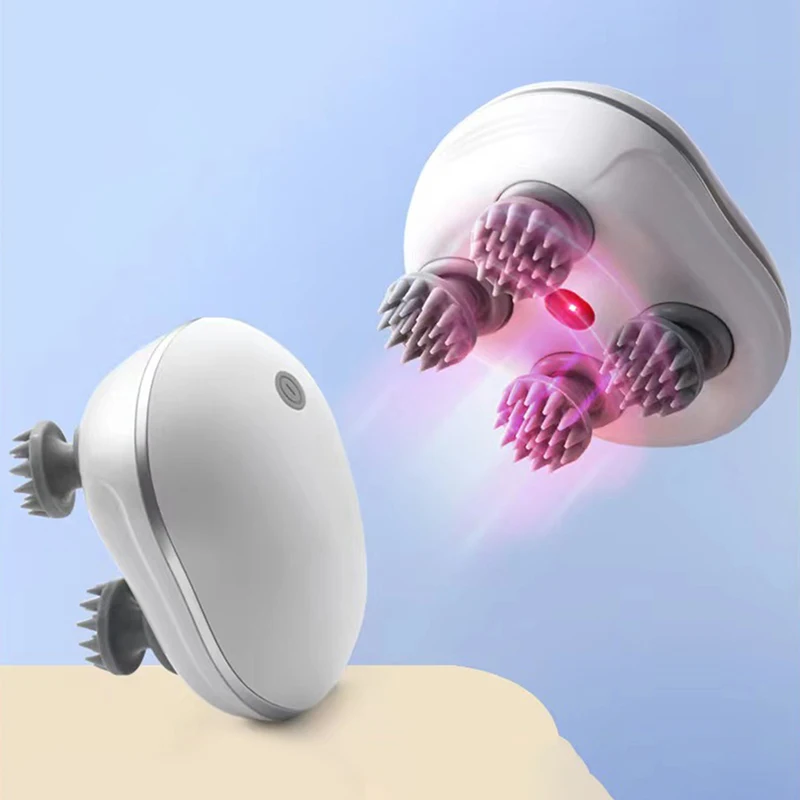 전기 헤드 마사지기, 360 도 멀티 클로, 속도 조절 가능, 두피 마사지, 어깨, 다리, 팔, 목, 깊은 조직 진동기