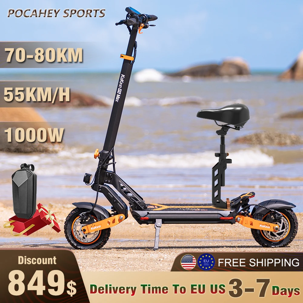 

G2 Max Electric Scooter 1000W 48V 20AH 55km/h Max Speed Powerful e-scooter 10 inch Tires Off Road Electric Scooter for Adults