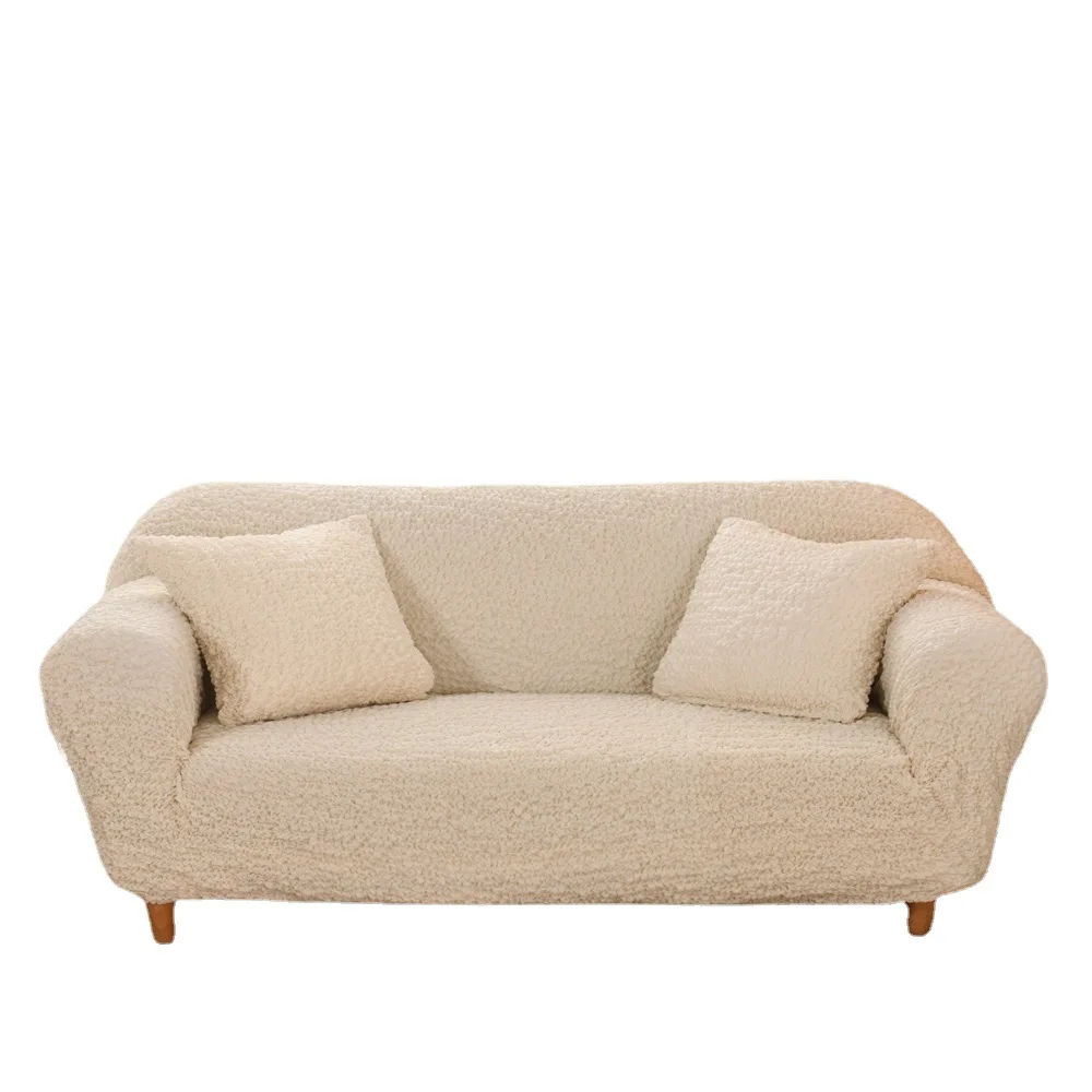 

2023 New Cream Cloud Seersucker Sofa Cover Elastic All-Inclusive Single Double Sofa Slipcover Four Seasons Universal Solid Color