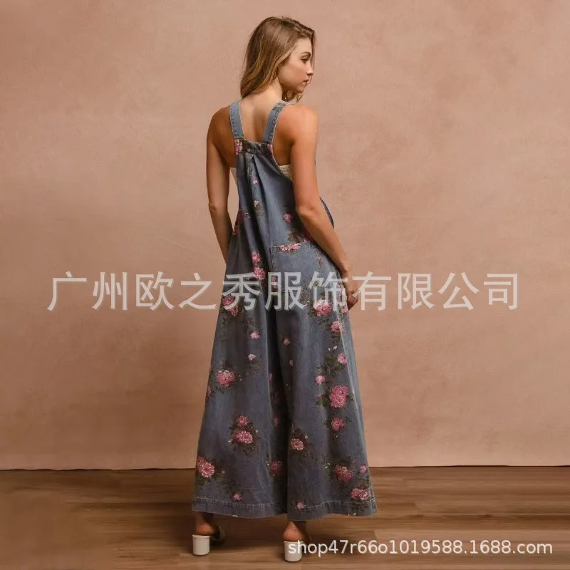 Floral Print Sleeveless Jumpsuit Image 9