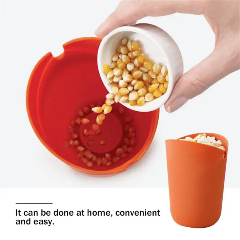 Secchio Per Popcorn Popcorn Microonde Pieghevole In Silicone Rosso Cucina Di Alta Qualità Strumenti Facili Secchio Per Popcorn Ciotola Maker Kitchen A