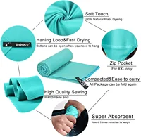 Microfiber Towel Perfect Travel & Gym & Camping Towel. Quick Dry - Super Absorbent - Ultra Compact - Lightweight Swimming Towels 3