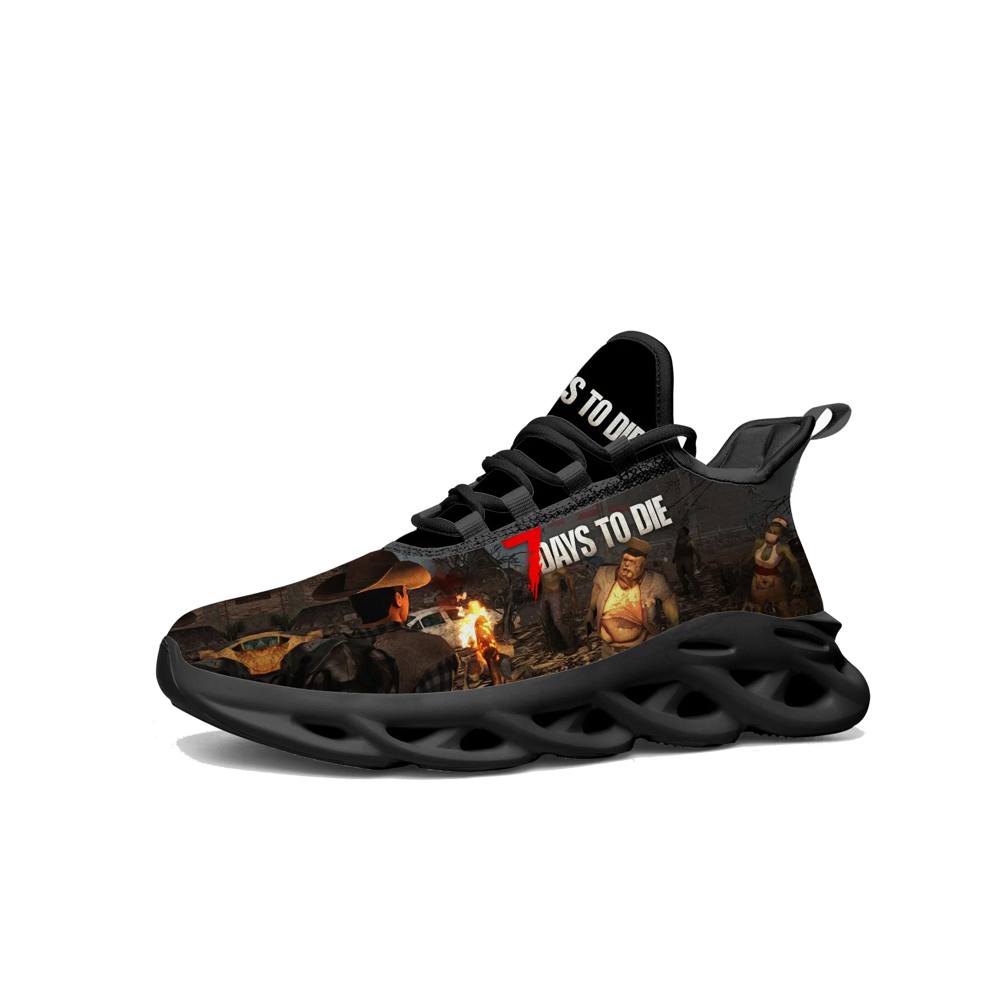 

Anime Cartoon Game 7 Days To Die Flats Sneakers Mens Womens Teenager Sports Running Shoes High Quality Tailor Made Lace Up Shoes