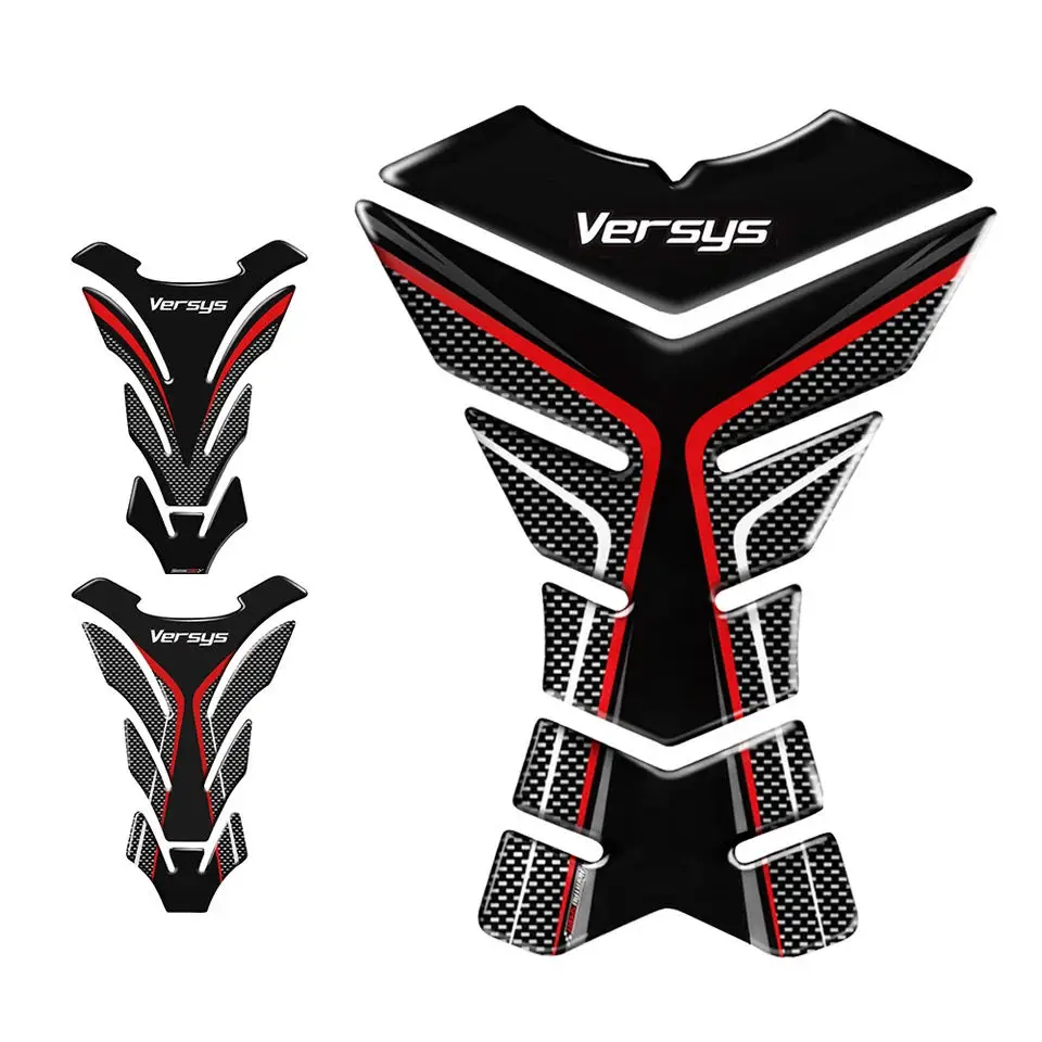 Motorcycle Gel Fuel Oil Tank Pad Fish Bone Protector Racing Sticker Tank Cap Cover For Kawasaki VERSYS 300 X300 650 1000 X250