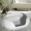 Cat Bedpan Extra Large Open Top Pet Litter Tray Cat Toilet Pet Supplies 3