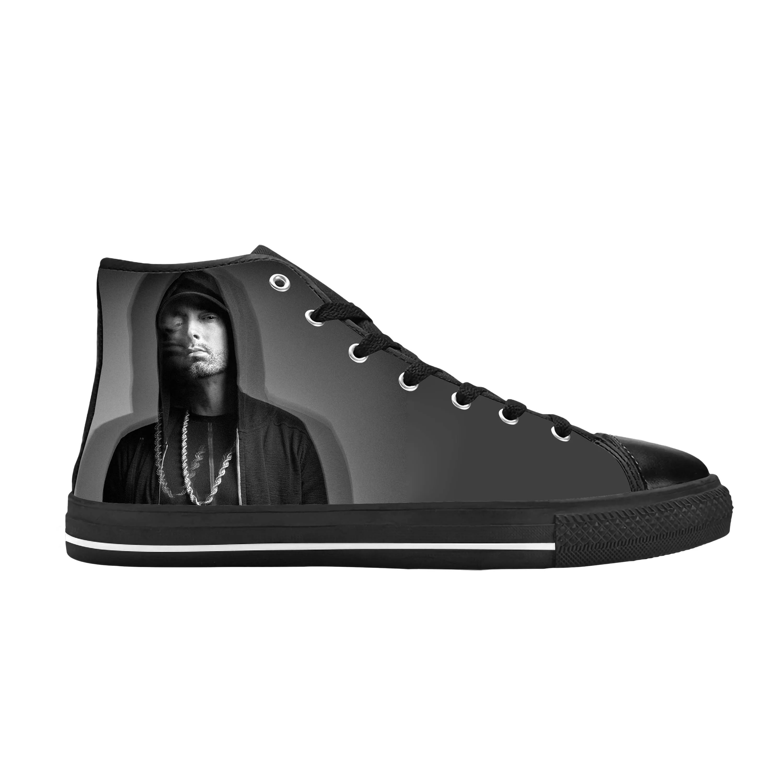 

Hip Hop Rapper Rap Singer Music Eminem Rock Funny Casual Cloth Shoes High Top Comfortable Breathable 3D Print Men Women Sneakers