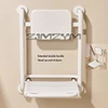 Foldable Bathroom Chair with Armchair, Movable Toilet Plastic Chairs for Elderly,Bath Backrest,Non-slip Chair,Furniture Articles 5