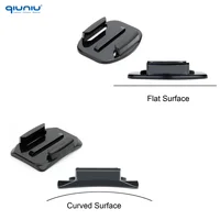 QIUNIU Adhesive Helmet Mount Flat Curved for GoPro Hero AKASO Insta360 Go Pro SJCAM DJI Action Cameras Sticky Pads Accessories 2