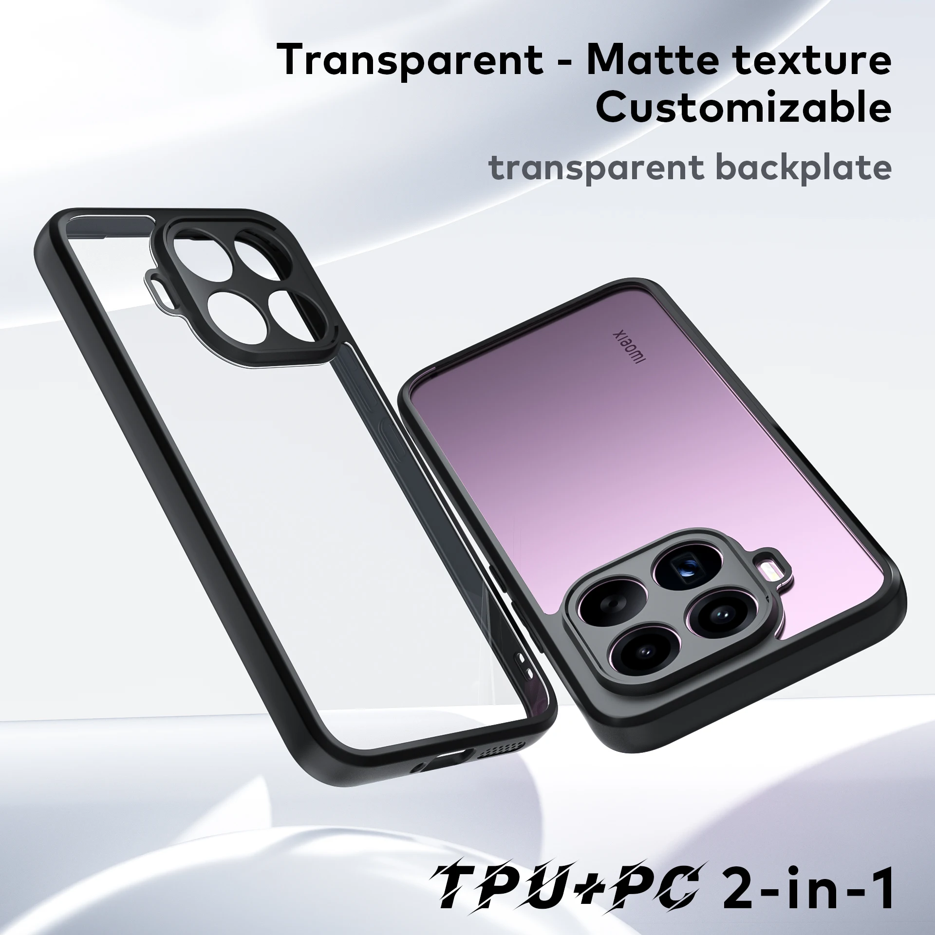 Minimalist Transparent Magnetic Acrylic Drop-Resistant Phone Case