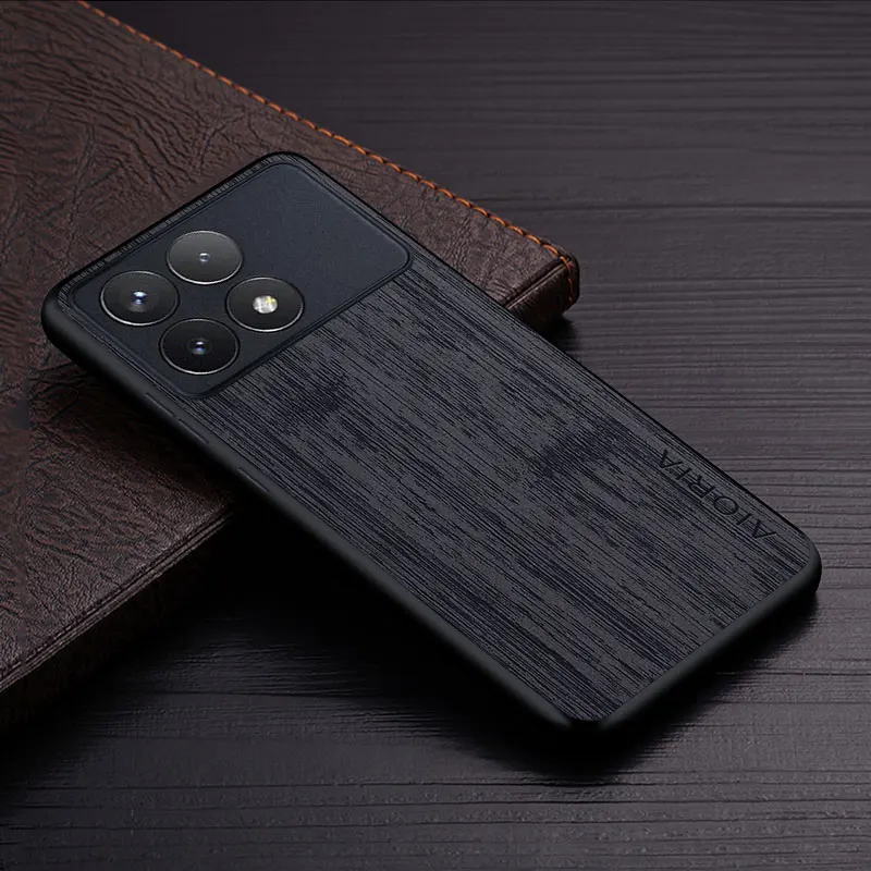 Luxury Bamboo Wood Pattern Leather Phone Case - Premium Coque  Cover