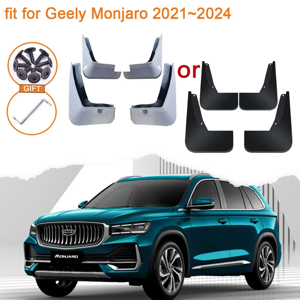 

Mudflaps for Geely Monjaro KX11 2024 Xingyue L 2023 2022 2021 Car Accessorie Mud Flaps Splash MudGuards Fender Guards Rear Wheel