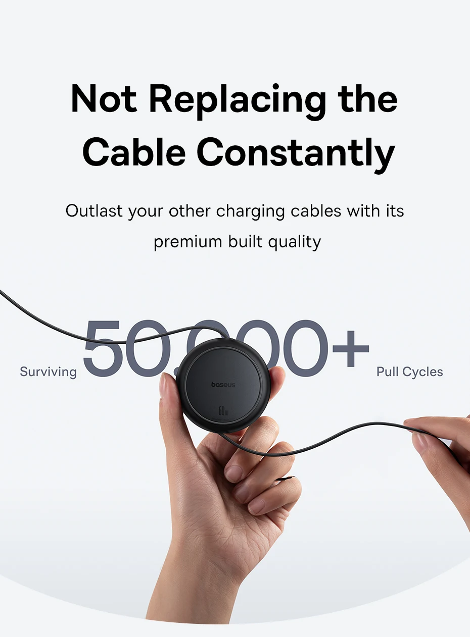 Baseus 60W Retractable USB-C to USB-C Fast Charging Cable