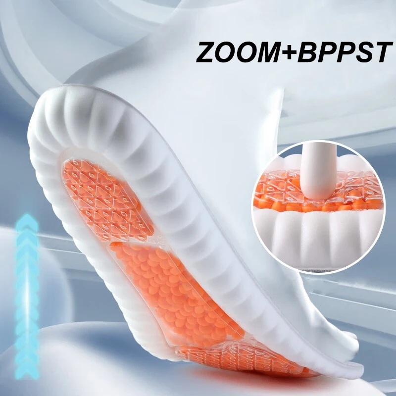 Orthopedic Insoles Shoe Insoles ZOOM Boost Sport Insoles 4D Latex Insoles Super Soft High Elasticity Shoe Pads Anti-pain Deodorant Cushion Arch Support Running