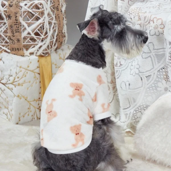 Chaleco de forro polar para perros y gatos estampado de oso_voghion.com