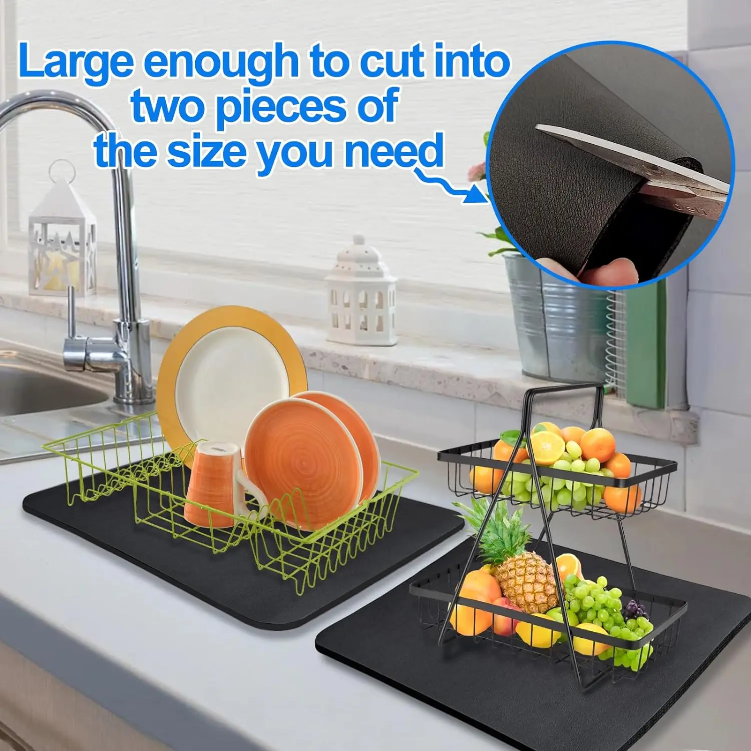 Alfombrilla Absorbente Cocina Tapete Plegable De Secado De Platos De Diatomeas De 40 X Alfombrilla Secado Platos